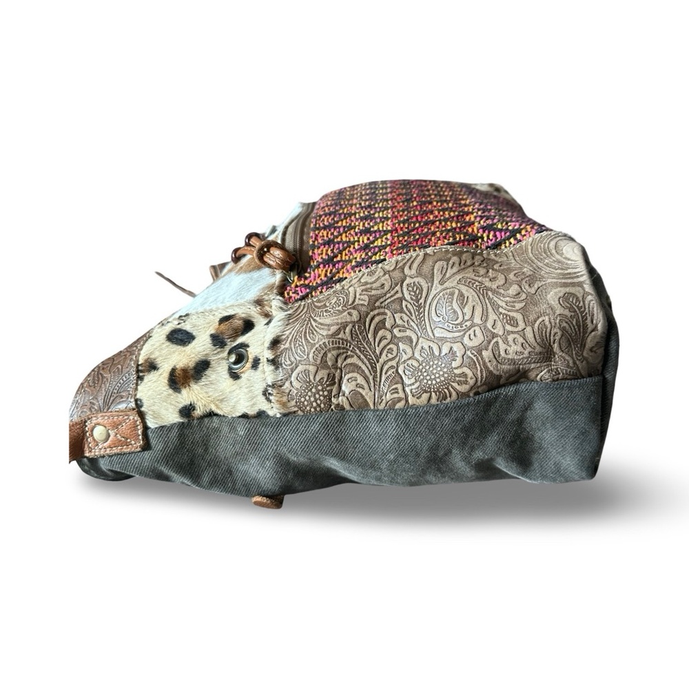 Myra Bag Patch work Peruvian brown shoulder bag (… - image 3